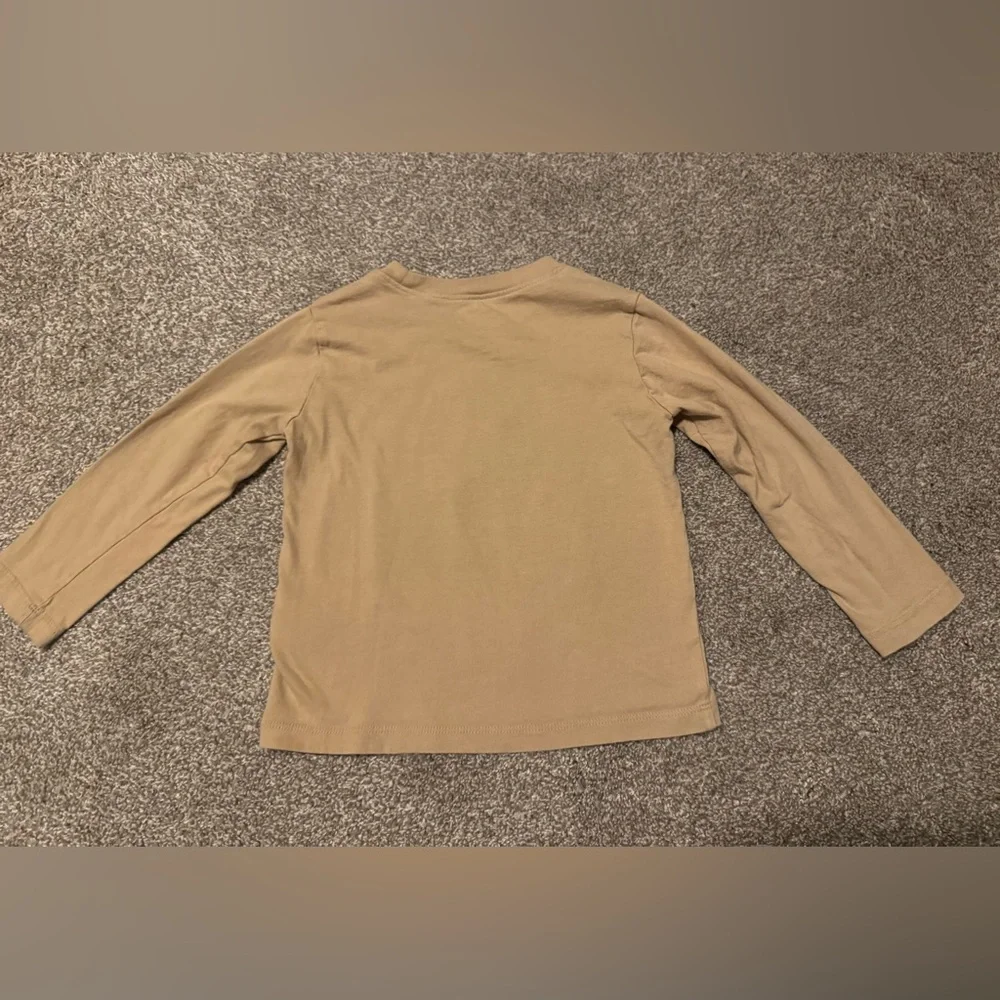 Gap x Toy Story Pixar Collab Toddler Boy 3T long sleeve t shirt Tan Woody Buzz